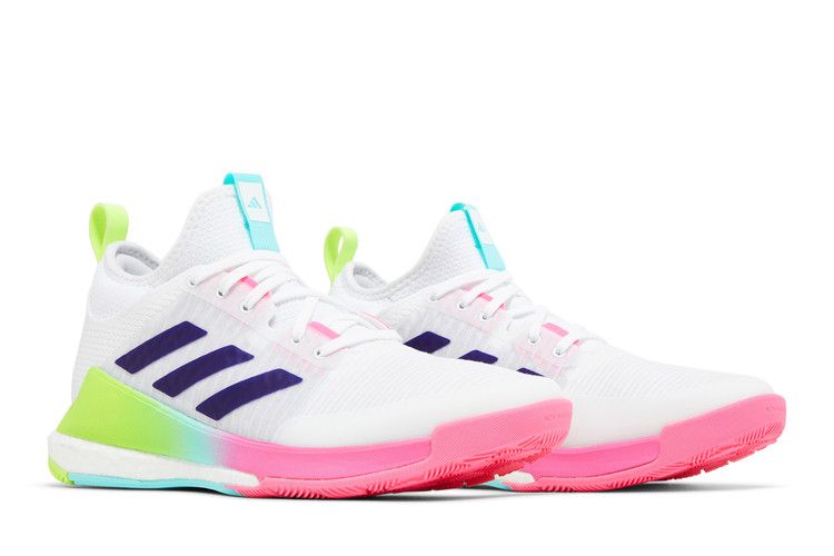 adidas Crazyflight Mid Women's Shoes – White / Purple / Aqua